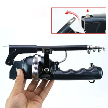 Portable folding fishing rod