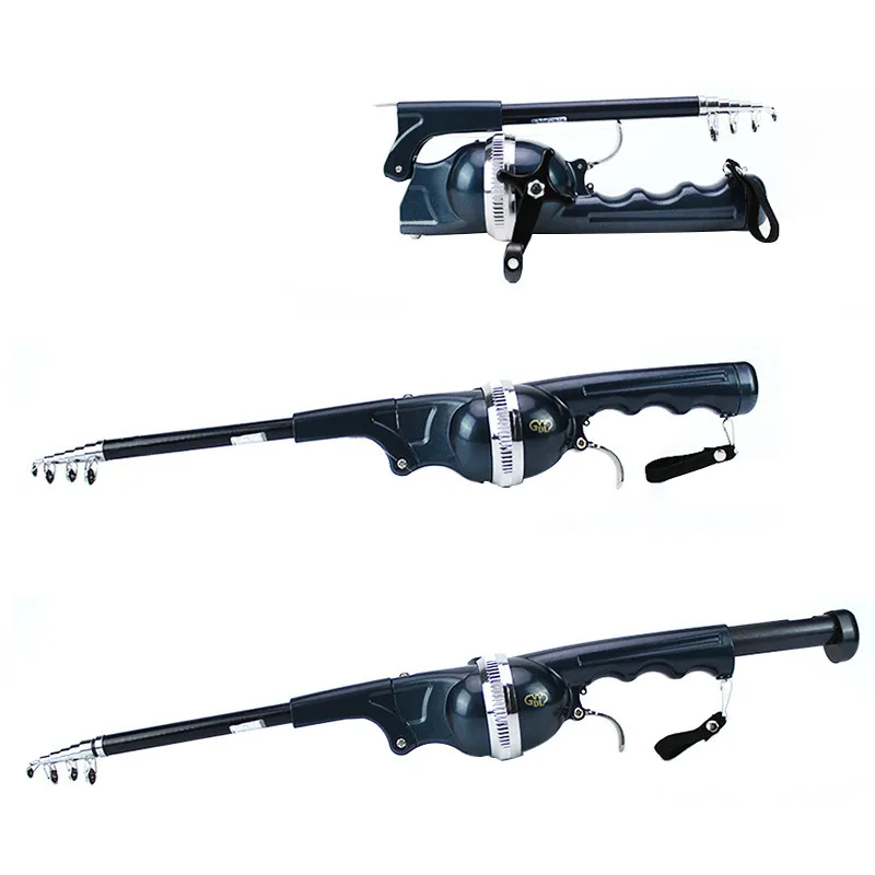 Portable folding fishing rod