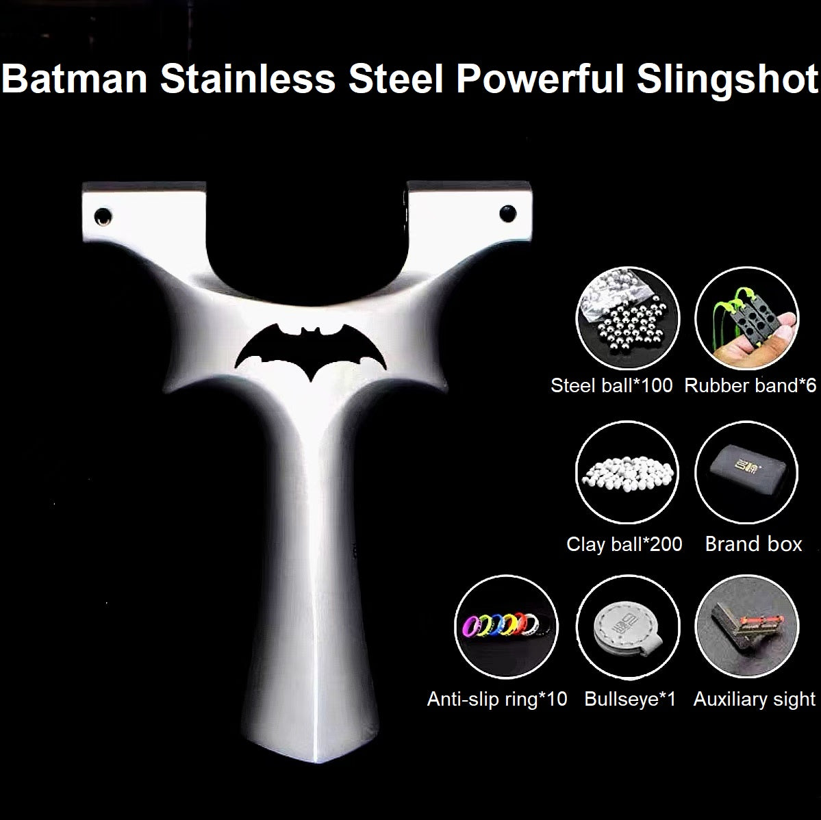 Batman Stainless Steel Powerful Slingshot